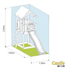 Rozměry dětské hrací sestavy Jungle Gym Castle