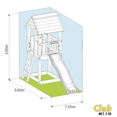 Dětské hřiště Jungle Gym Club-rozměry sestavy