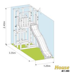 rozměry dětské hrací sestavy Jungle Gym House