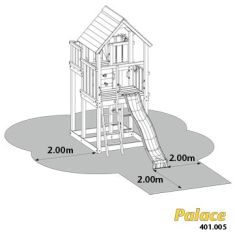 dětské hřiště Jungle Gym Palace - doporučené dopadové plochy