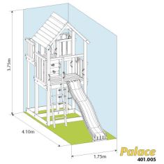 dětské hřiště Jungle Gym Palace - rozměry